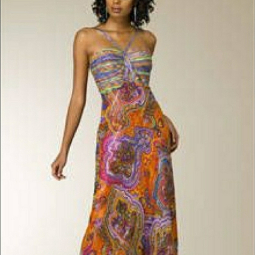 Mary L Couture Sequined Paisley Gown